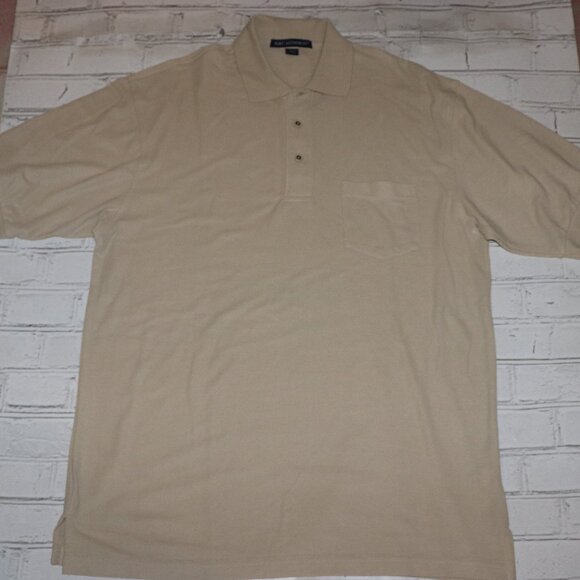 Men's Tan Port Authority Collared Shirt size Large - Picture 1 of 4